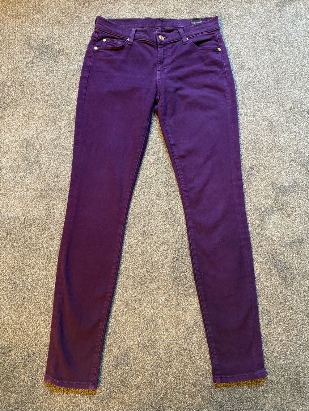 7 For All Mankind Plum Skinny Jeans